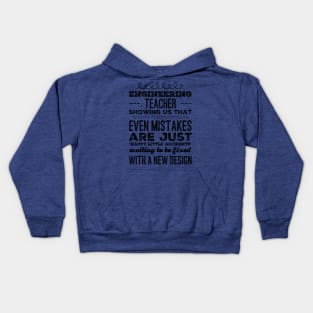 Engineering Teacher: Showing us that even mistakes are just 'Happy Little Accidents' waiting to be fixed with a new design Kids Hoodie